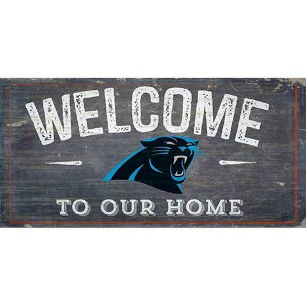 Carolina Panthers Wood Signs 6"x12"